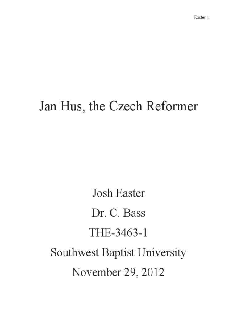 A Biography Of Jan Hus Pdf Catholic Church Christian Church