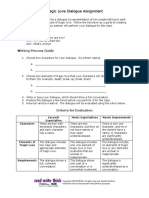 Tragic Love Dialogue Assignment: Writing Process Guide