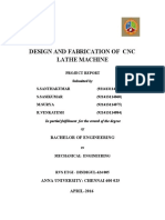 Design and Fabrication of CNC Lathe Machine: Submitted by