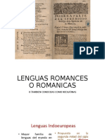 LENGUAS ROMANCES O ROMANICAS