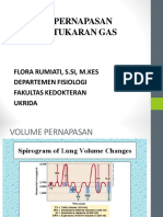 Volume Pernapasan Dan Pertukaran Gas: Flora Rumiati, S.Si, M.Kes Departemen Fisiologi Fakultas Kedokteran Ukrida