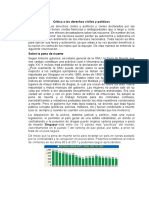 Critica A Los Derechos Civiles y Políticos