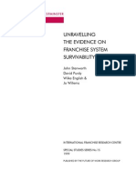 IFRC #15 - Stanworth Et Al 1999 - Unravelling The Evidence On Franchise System Survivability