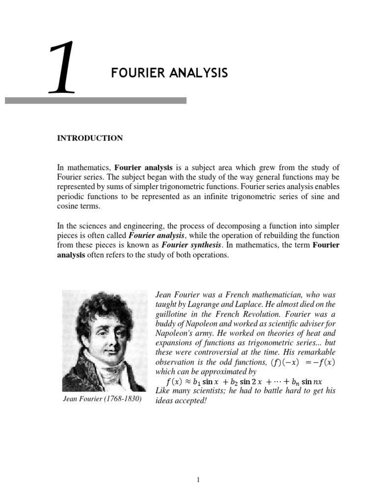 Understanding Fourier Analysis Basics | PDF | Series (Mathematics ...
