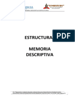 Memoria Descriptiva Estructuras - EPS Marañón S.A