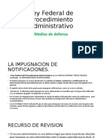 5.2.5 A) Medio de Defensa Ley Federal de Procedimiento Administrativo