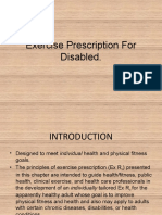 Exercise Prescription For Disabled