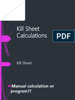 Kill Sheet Calculations