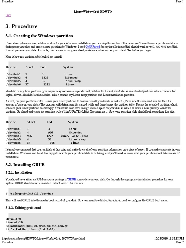 Dual Boot Linux and Windows Setup Guide | PDF | Booting | Personal ...
