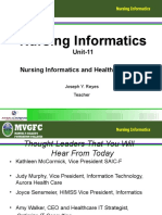 Health Care Policy (Nursing Informatics)