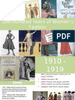 One Hundred Years of Women's Fashion: by Shannon Perry