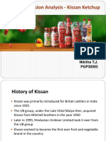 Brand Extension Analysis - Kissan Ketchup: Presented By, Nikitha T.J. PGP30093