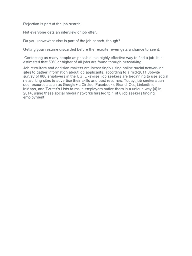 Networking Strategies for Job Seekers | PDF | Career & Growth