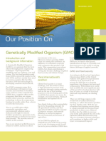 Position Paper On Genetically Modified Organism (GMO) PDF