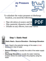 Calculate Water Supply Pressure Using Hazen-Williams Equation