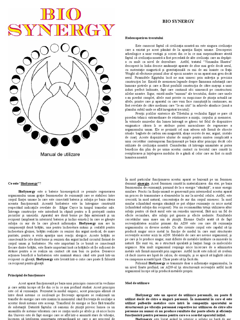 Manual Bio Synergy | PDF