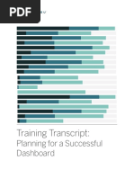 Training Transcript:: Planning For A Successful Dashboard