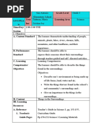 Daily Lesson Log/Pla N Scho Ol Grade Level Teac Her Learning Area