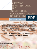 Local Probiotic Lactobacillus crispatus and Lactobacillus delbrueckii Exhibit Strong Antifungal Effects Against (1)