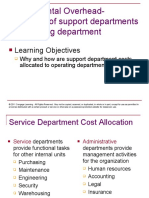 Departmental Overhead-Allocation of Support Departments To Operating Department