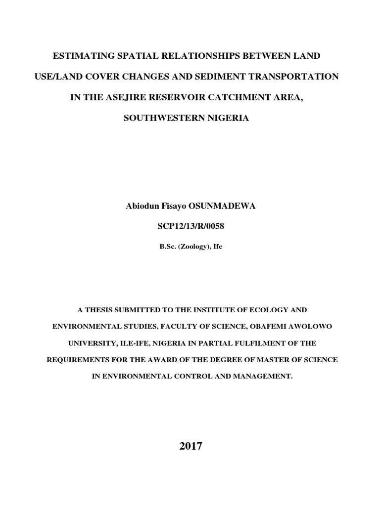 Estimating Spatial Relationships Between Land Use/Land Cover Change and