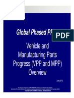Global Phased PPAP: Vehicle and Manufacturing Parts Progress (VPP and MPP)