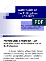 Water Code of The Philippines: Atty. Elenito M. Bagalihog