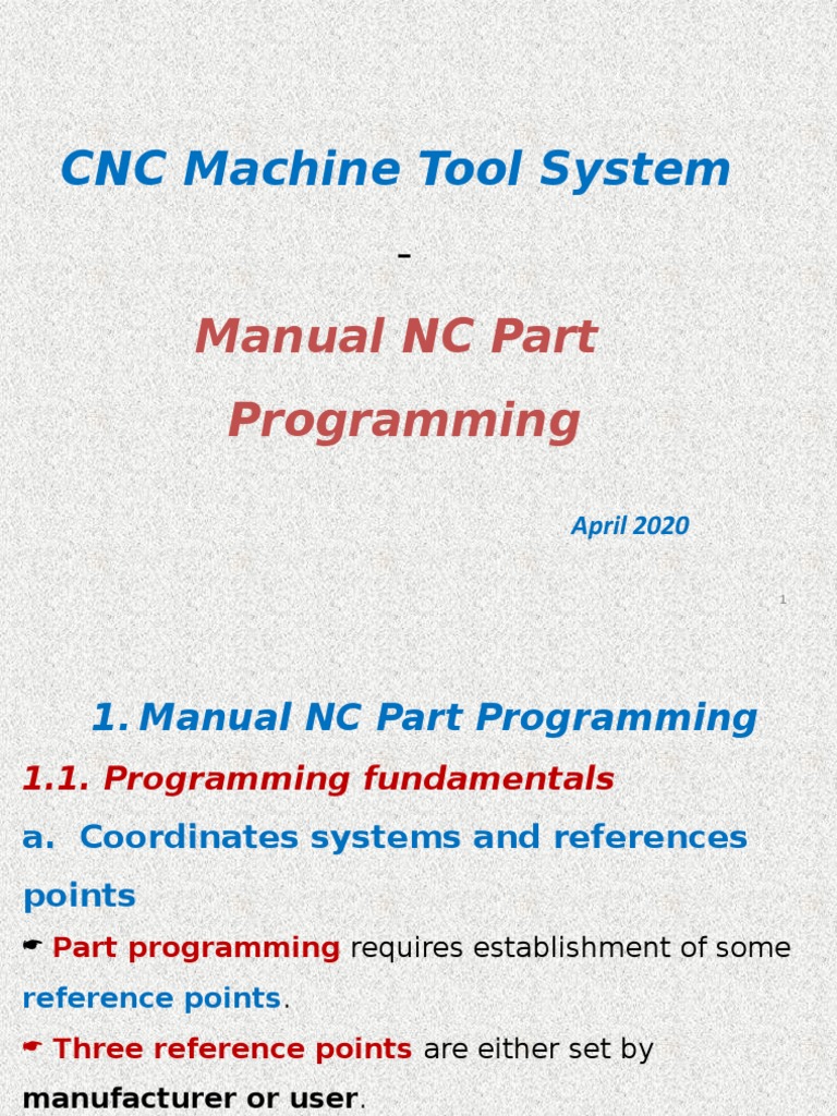 Manual NC Part Programming Guide | PDF | Numerical Control | Metalworking
