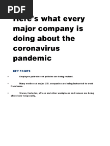 Here's What Every Major Company Is Doing About The Coronavirus Pandemic