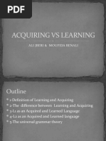 Acquiring VS Learning