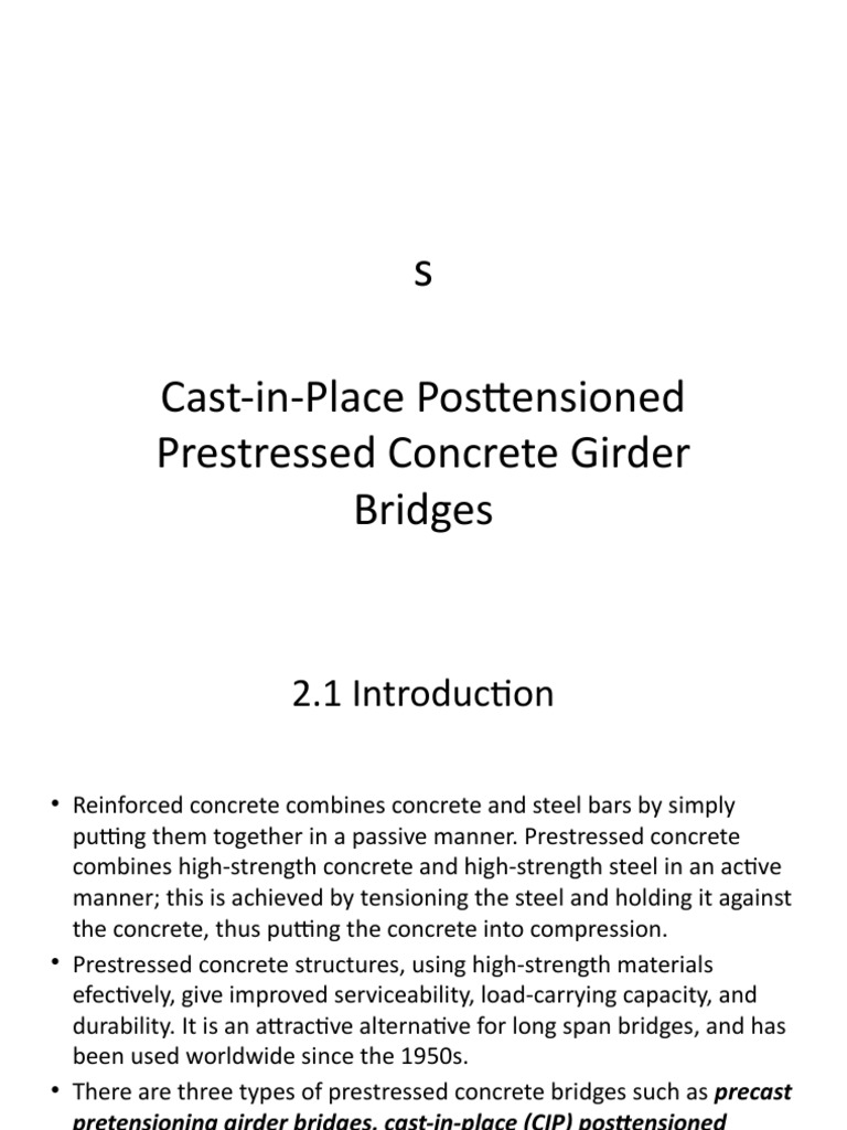 Cast-in-Place Posttensioned Prestressed Concrete Girder Bridges | PDF ...