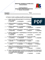 1st Quarter Assessment LS1-Kasanayang Pangkomunikasyon