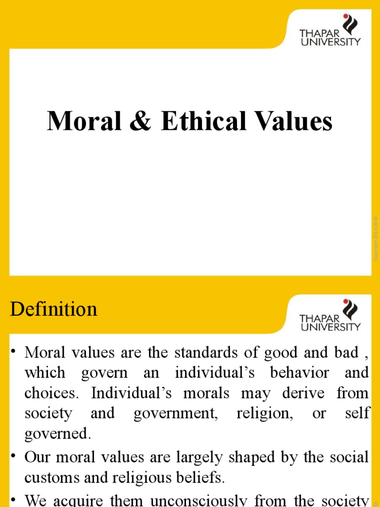 6moral & Ethical Values | PDF | Value (Ethics) | Morality