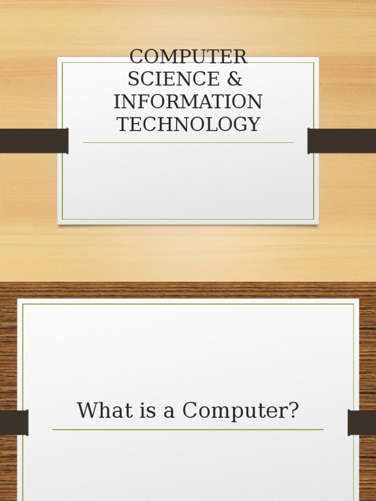 Computer Science &technology | PDF | Computer Data Storage | Computer ...