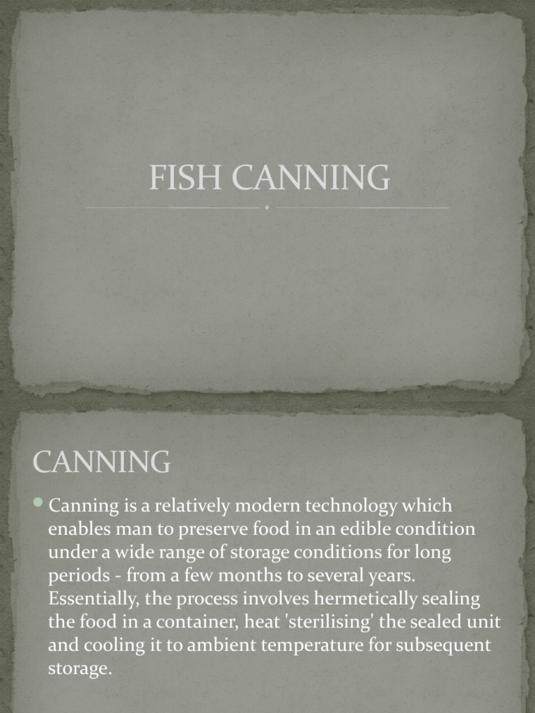 Fish Canning Pdf Canning Food Preservation