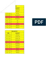 Schedule Primary 3 New Revised