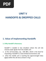 Unit V Handoffs & Dropped Calls