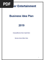 Cypher Entertainment: Business Idea Plan