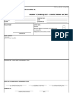 PMCM Form-067 Landscaping works Inspection Request