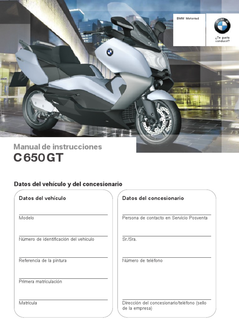 Manual BMW C650GT - 2014 PDF | PDF | Sistema de freno antibloqueo | BMW