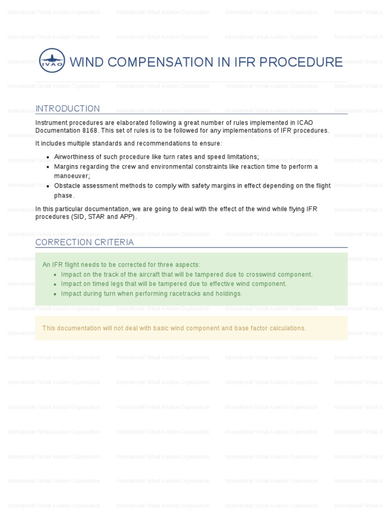 Wind Compensation in IFR Procedure | PDF | Instrument Flight Rules ...