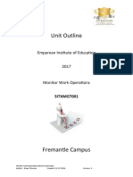 Unit Outline - SITXMGT001