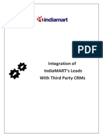 Integration of Indiamart'S Leads With Third Party Crms