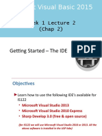 Week 1 Lecture 2 (Chap 2) : Microsoft Visual Basic 2015