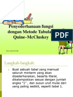 Penyederhanaan Fungsi Dengan Metode Tabulasi Quine-McCluskey PDF