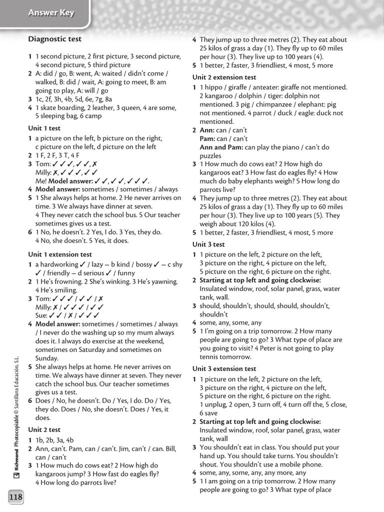 Wonder 6 Tests Answer Key | PDF | Clothing | Sports