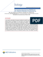 Controlling Citrate Synthase Expression by CRISPR/Cas9 Genome Editing For N-Butanol Production in Escherichia Coli