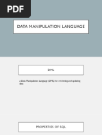 Data Manipulation Language