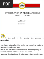 Integration by Miscellaneous Substitution