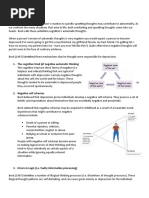 Cognitive Therapy Aaron Beck: 1. The Cognitive Triad (Of Negative Automatic Thinking